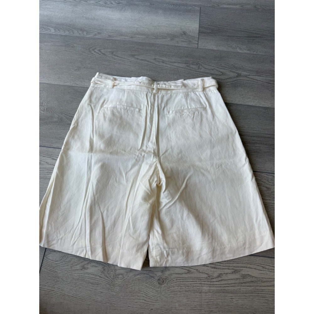 Banana Republic Shorts Bermuda Tie Waist Pleated Front Stretch |‎ Womens Size 8 - Picture 8 of 11